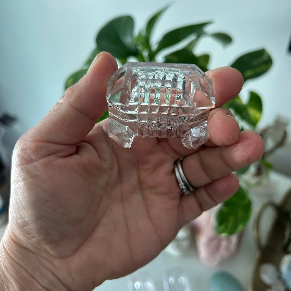 4 Vintage Elegant Clear Glass Cut Crystal Salt Cellars Open Salt Dish - Picture 9 of 9